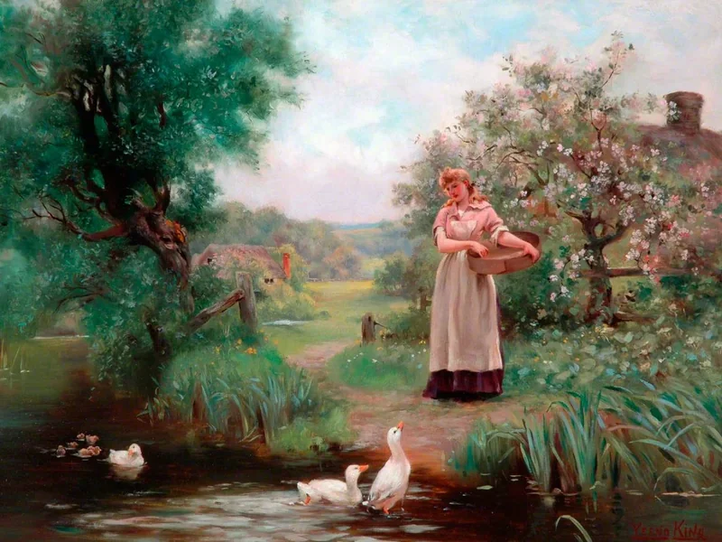 1855-Yeend King - Dare da mangiare alle anatre - Musei e gallerie di Kirklees